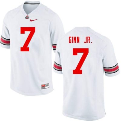 NCAA Ohio State Buckeyes Men's #7 Ted Ginn Jr. White Nike Football College Jersey YOA7845OE